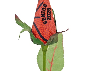 Senior 2026 Basketball Rose, Basketball Senior Night, Basketball Graduation Gift, Class of 2026 Basketball Gift, Basketball Flower