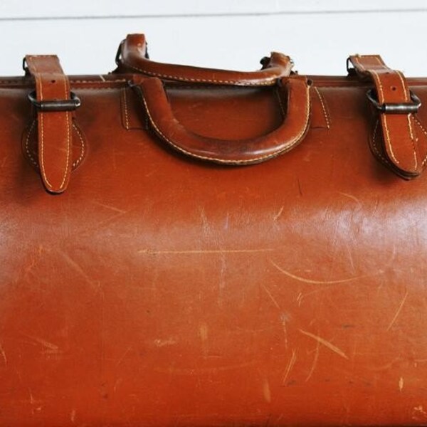 Vintage Leather Doctor Travel Bag