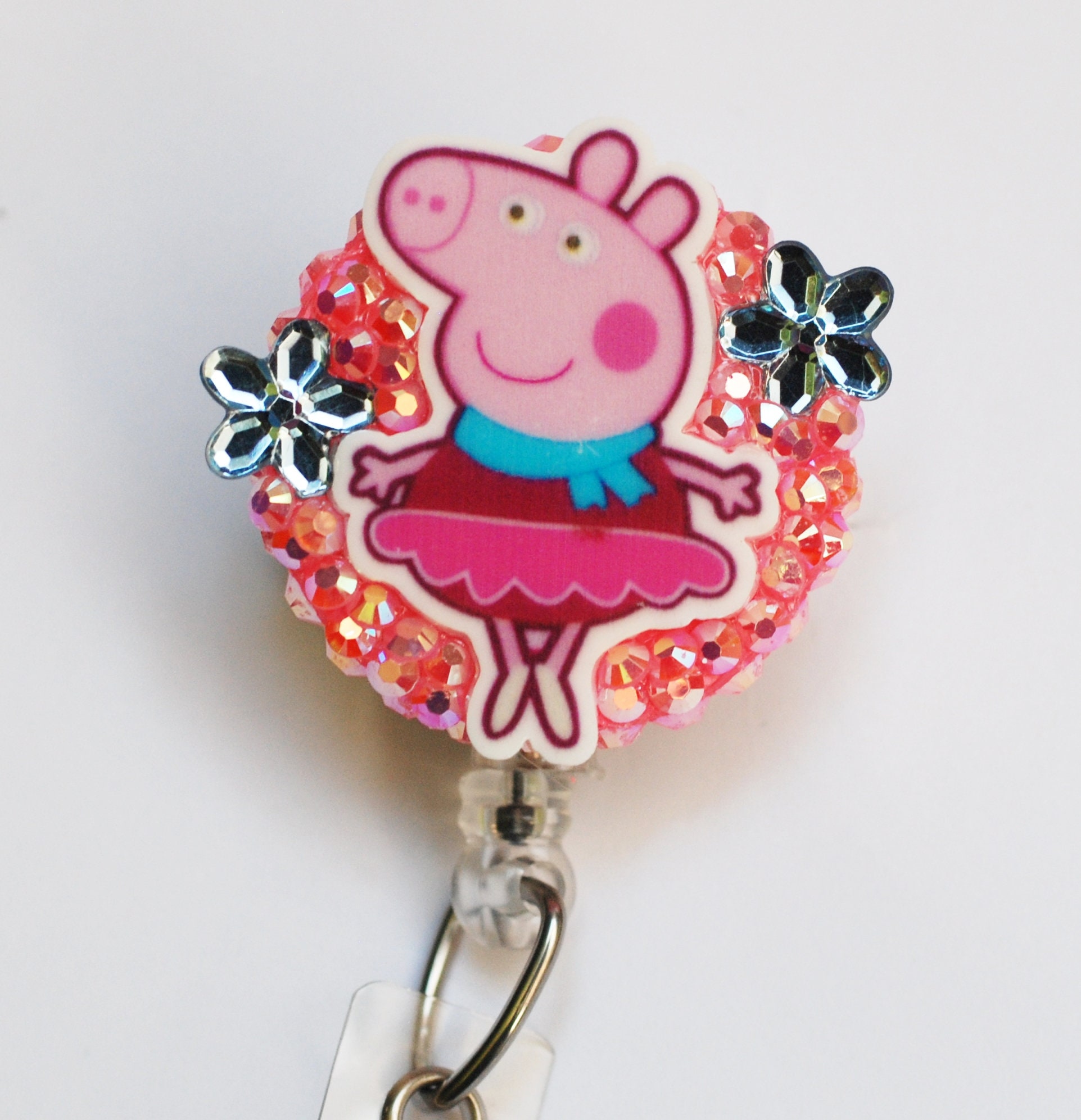 Ballerina Peppa Pig ID Badge Reel Retractable ID Badge | Etsy