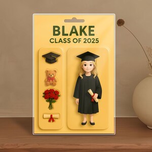 Personalized Graduation Figure Sign, Custom Graduation Keepsake Gift, Gift for Daughter, Unique Packaging, Acrylic Block for Graduation Day