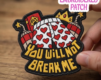 You Will Not Break Me Patch, Dungeon Crawler Carl Embroidered Badge, Funny Heart Underwear Iron On Patch, Gamer Fan Gift, Anarchy Book