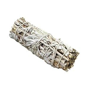 White Sage Smudge Stick | 4” Hand-Tied California White Sage Bundle for Cleansing, Meditation & Energy Clearing
