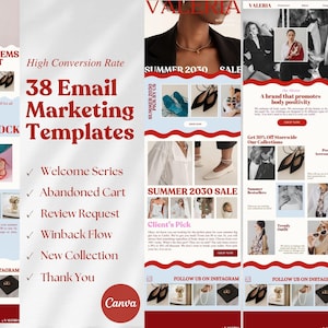 Klaviyo E-Mail-Vorlage Marketing Rosa | Mode E-Mail-Reihenfolge Willkommen E-Mail-Kampagne Newsletter Design Flodesk Mailchimp CANVA Shopify