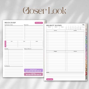 Brain Dump & Priority Matrix iPad Planner Goodnotes, Notability: Daily Planner, To Do List (PDF) image 8