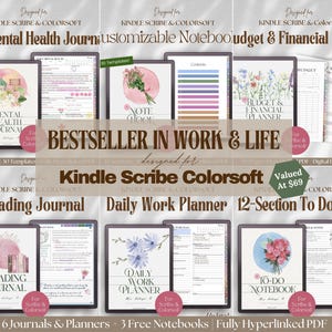 Digitaal notitieboek, Life Planner Kindle Scribe Colorsoft: wellness, taken, budget, lezen
