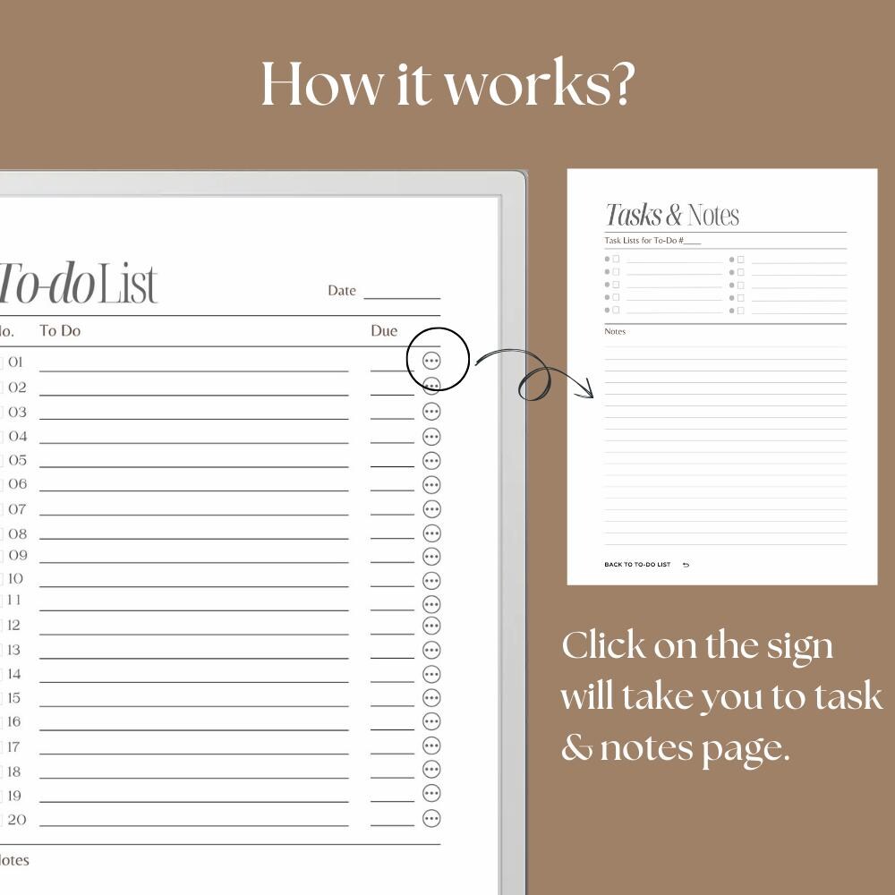 To Do List for Remarkable 2: Task Tracker, Journal, Checklist (PDF ...