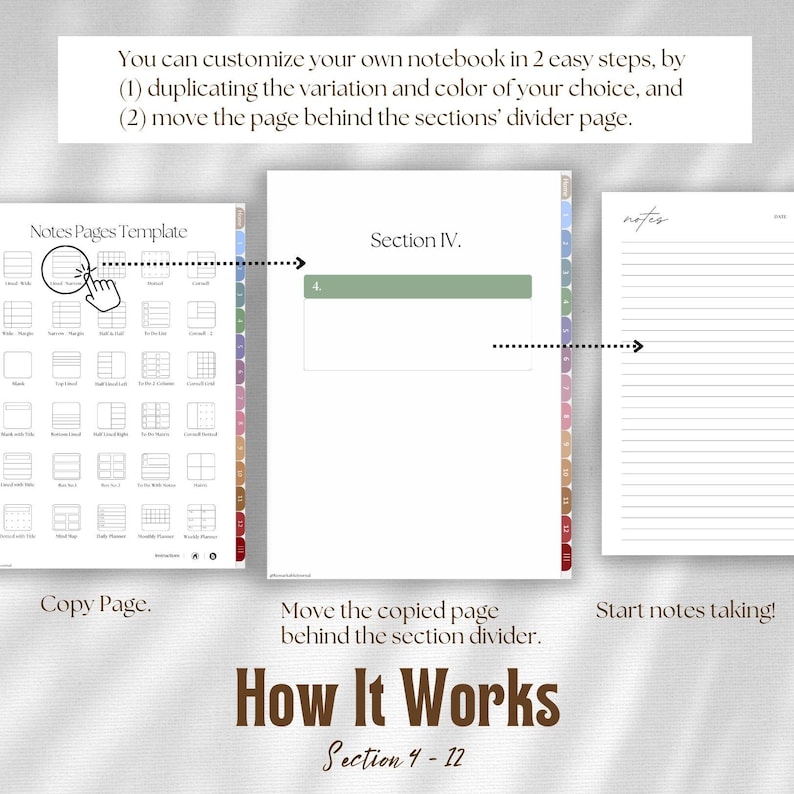 Digital Notebook for Remarkable Paper Pro & Remarkable 2: Lined Dotted ...