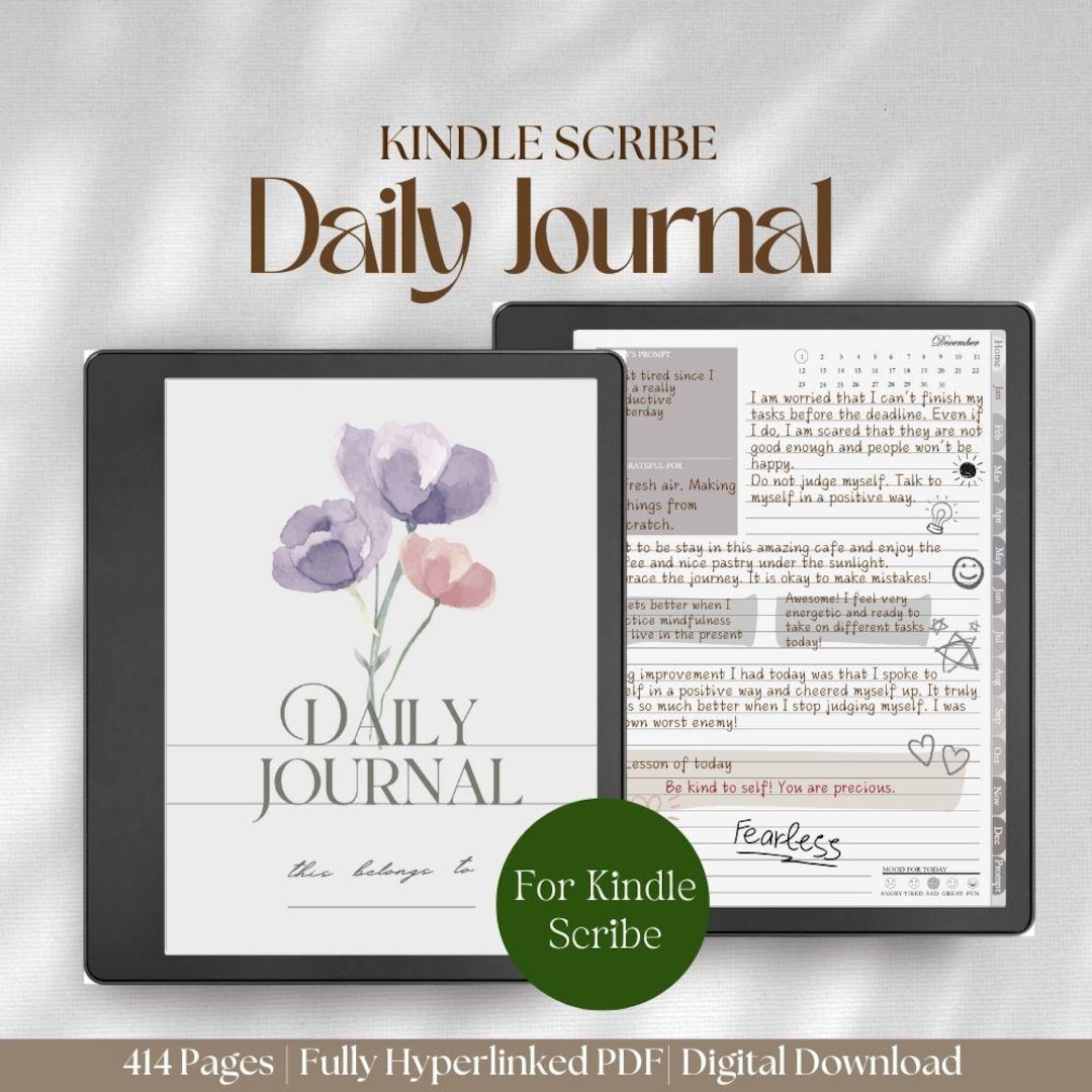 Daily Journal Kindle Scribe & Colorsoft: Diary, Gratitude, Mindfulness ...