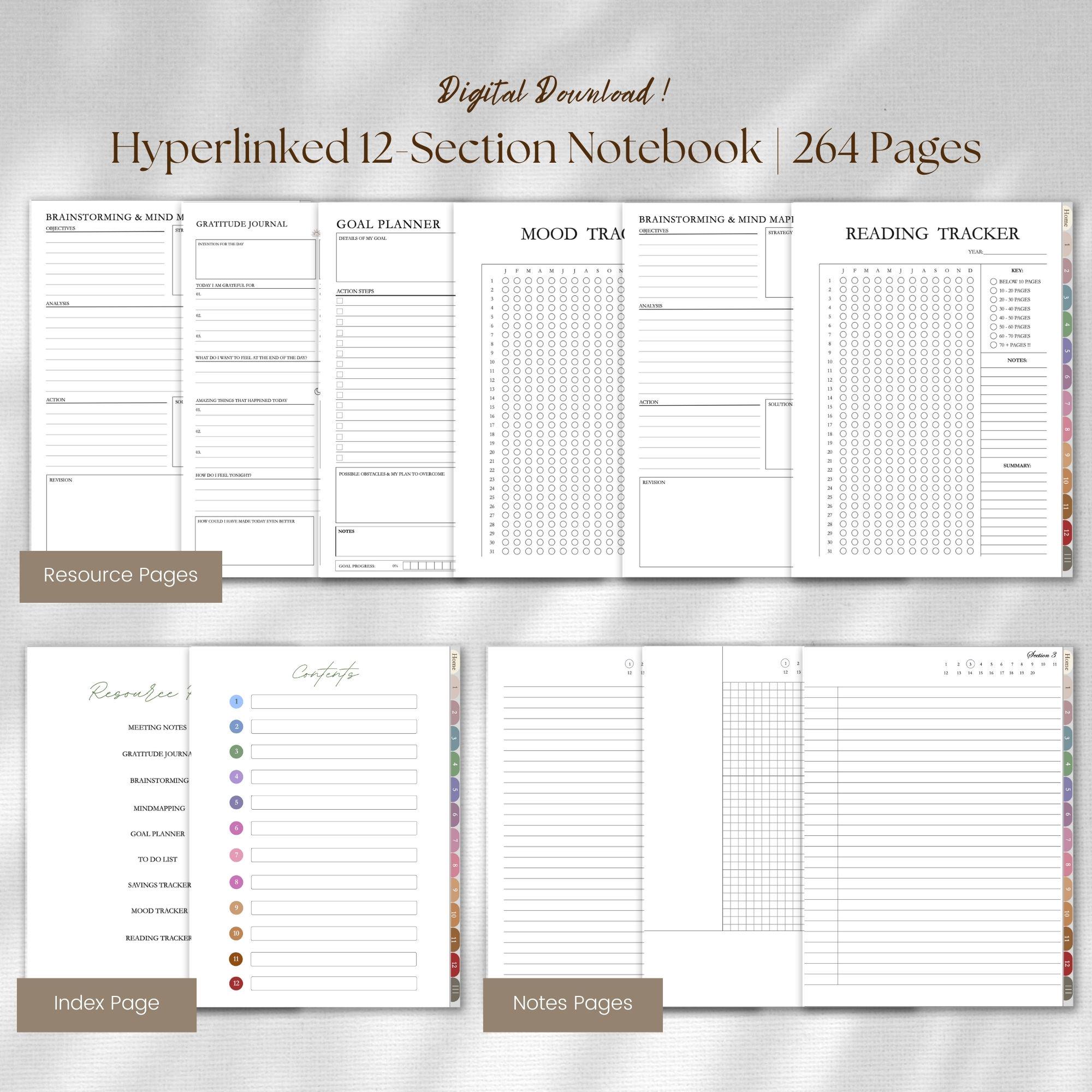 Digital Notebook for Remarkable 2 & Paper Pro: PDF Templates (meeting ...