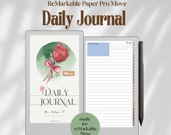 Daily Journal for ReMarkable Paper Pro Move: Gratitude, Diary, 5 Minute Journal (PDF)