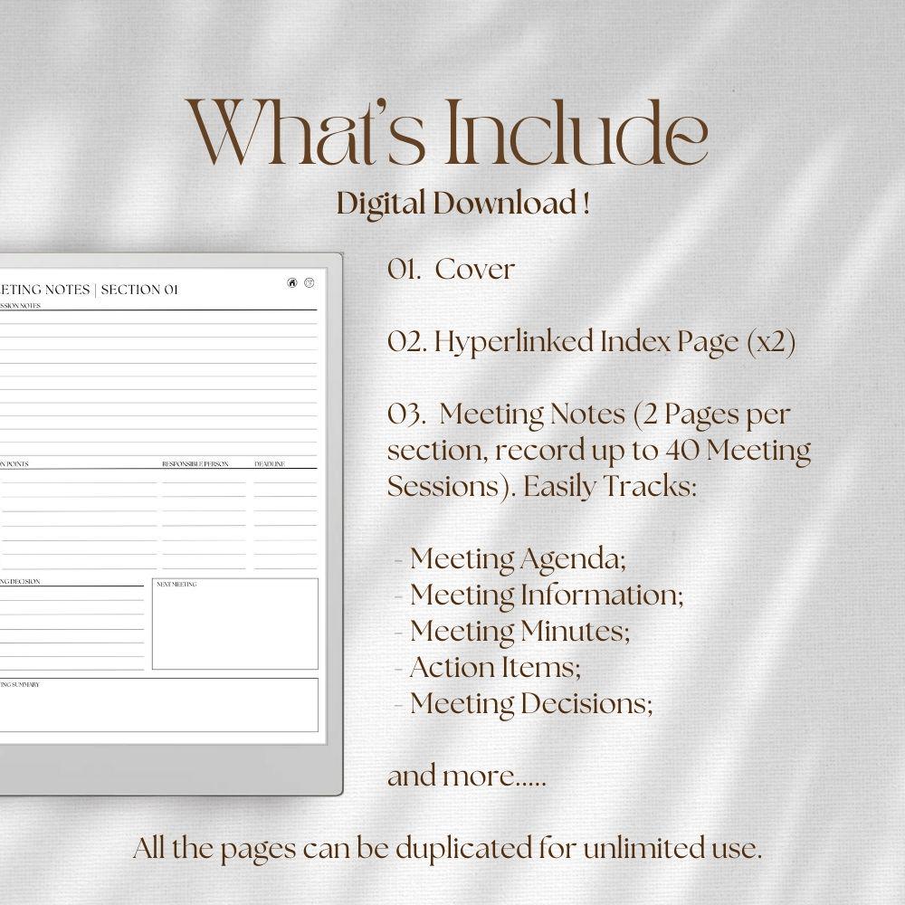 Productivity Bundle for Remarkable Paper Pro: Digital Notebook, Planner ...
