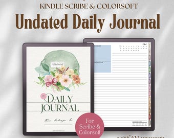 Journal quotidien Kindle Scribe Colorsoft : bien-être, invites de pleine conscience, soins personnels et santé mentale