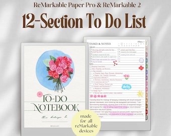 To Do List for ReMarkable Paper Pro & ReMarkable 2: Task Planner, To-Do Journal