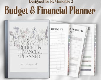 Monthly Budget Planner for ReMarkable 2 Template | Expense Tracker Income Bill Savings Tracker Personal Finance Paycheck Biweekly