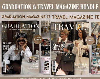 Travel Magazine Graduation Class of 2026: Memory Book, Graduation Trip Photo Album