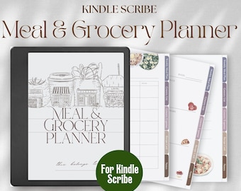 Kindle Scribe Meal Planner: Grocery List, Recipe Card, Budget Planner
