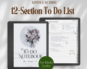To Do List Notebook Kindle Scribe Colorsoft: Task Tracker, Checklist, Work Planner (PDF Template)