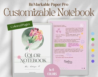 Customizable Notebook for ReMarkable Paper Pro: Digital Notebook Daily Journal