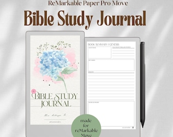 Bible Study Journal for reMarkable Paper Pro Move: Prayer, SOAP, Sermon Notes (PDF)