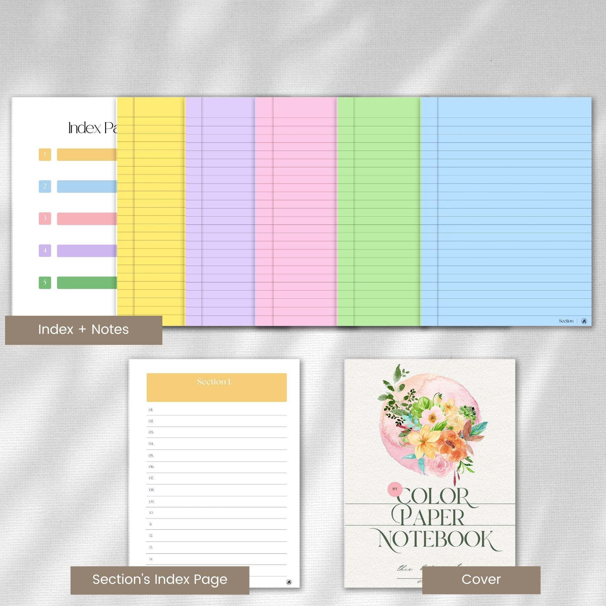 Color Paper Notebook for Remarkable Paper Pro: Digital Notebook, Lined ...