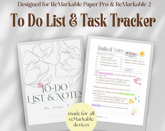 To Do List for ReMarkable Pro & ReMarkable 2: Task Tracker, Project Management, Work Planner