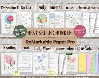 Color Notebook Daily Journal for ReMarkable Paper Pro: Budget, Work, Reading