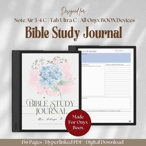 Bible Study Journal for Onyx Boox Template | Prayer Journal, Faith Planner, SOAP Notes, Sermon Notes, Devotional Journal, Bible Journal