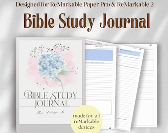 Bible Study Journal for reMarkable Paper Pro & ReMarkable 2: SOAP Reading Notes, Christian Planner