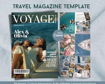 Revista de viajes de graduación en Canva: Regalo para la mejor amiga, álbum de fotos, libro de recuerdos