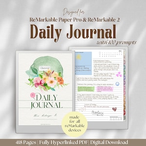 Daily Journal for ReMarkable 2 & Paper Pro: Gratitude, Diary, and Habit Tracker (PDF)