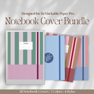 Bunte Notizbuch Hülle für ReMarkable Paper Pro | Farbseiten Journal Planer Cover Notizen Vorlagen Juristische Pad Notizblock