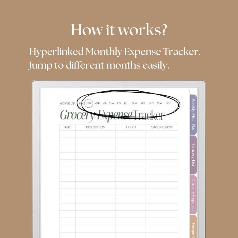 Meal Planner for Remarkable 2 & Remarkable Paper Pro: Grocery List ...