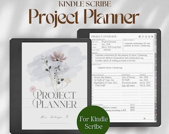 Kindle Scribe Colorsoft Project Planner: Task Tracker, Meeting Notes, Work Organizer (Digital Template)