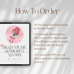 Brain Dump & Priority Matrix iPad Planner Goodnotes, Notability: Daily Planner, To Do List (PDF) image 9