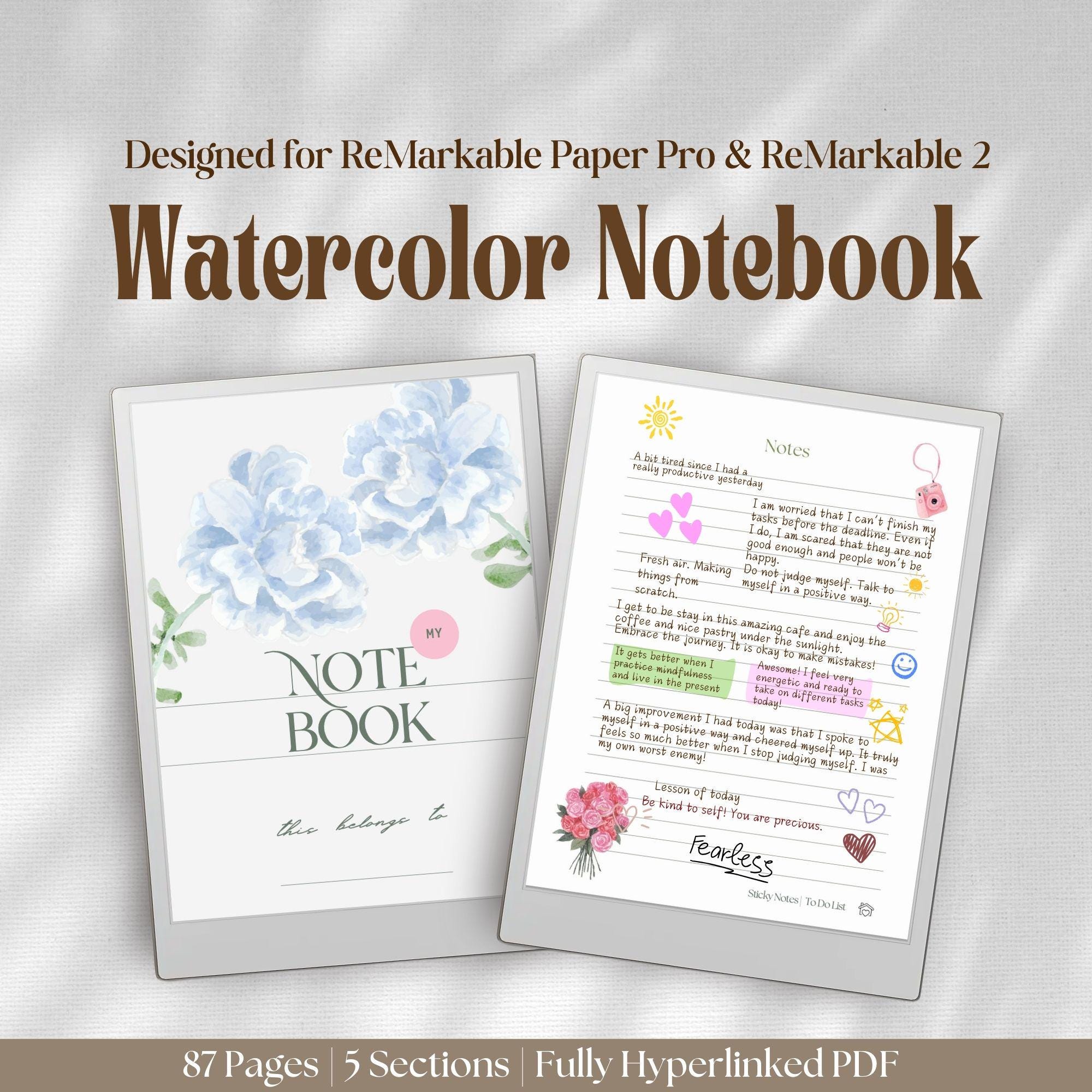 Digital Notebook for ReMarkable Paper Pro | Meeting Notes Planner Task Tracker To Do Legal Notepad Project Planner Template ReMarkable Pro