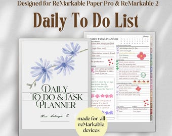 To Do List for reMarkable Paper Pro & ReMarkable 2: Task Tracker, Checklist, Work