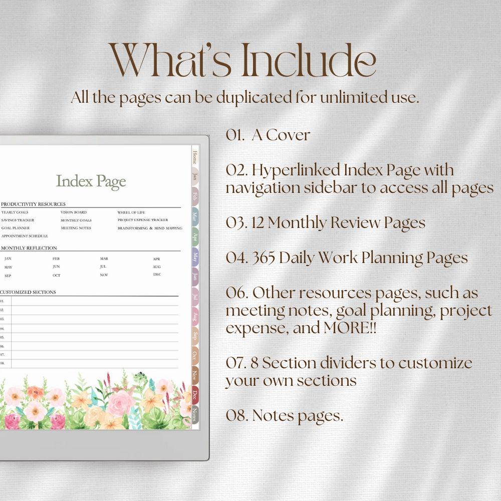 Daily Work Planner for Remarkable Paper Pro & Remarkable 2: Workday ...