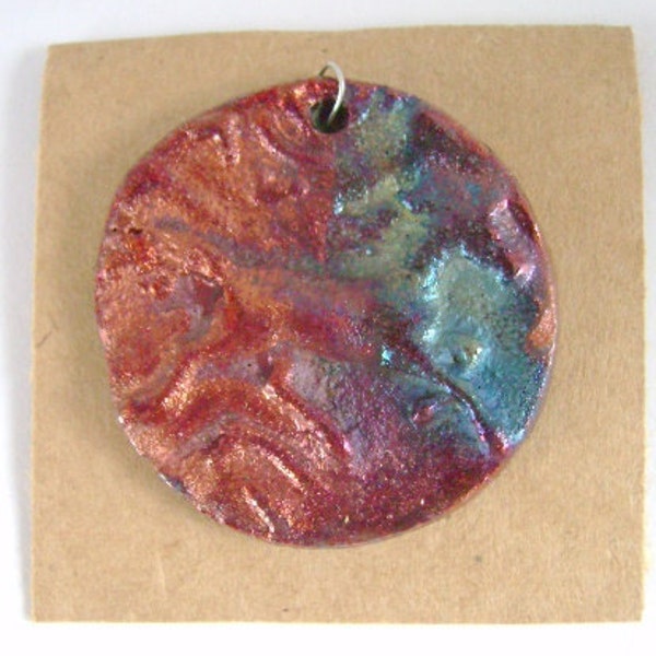 Running Wild Spirit Horse Pendant Finding, Raku Fired Clay