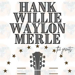 Hank Willie Waylon and Merle PNG
