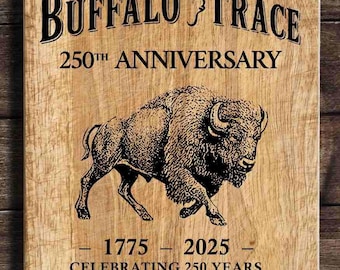 Buffalo Trace 250-jähriges Jubiläum SVG • Lasergravur / CNC / Cricut Cut-Datei • Bourbon-inspiriertes Bison Emblem | Super für xTool F2 Ultra UV!
