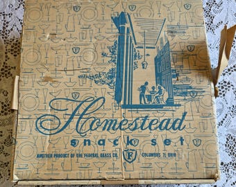 Juego de aperitivos Homestead de 8 piezas de Federal Glass Company