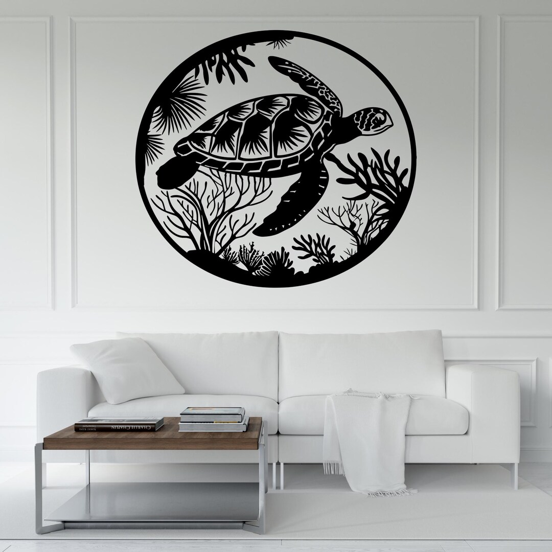 DIY Sea Turtle Wall Art Decor – Vector File for Laser and Plasma ...