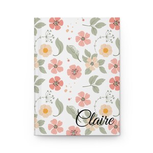 Personalized Hardcover Journal, Custom Name Matte Notebook, Writing Journal, Daily Planner Gift image 2