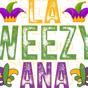 LA WEEZY ANA; Que empiecen las travesuras; Pasea como un perro; Mardi Gras Mama; No escondemos la locura ~ 5 PNG de alta calidad