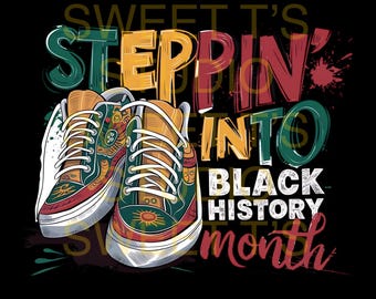 Black History Month PNG: Stepping Into History Graphic (Digital Download)