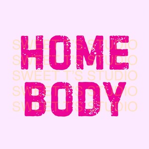 CUERPO EN CASA ~ 5 PNG de alta calidad y colores brillantes para DTF, sublimación, etc. Para personas introvertidas o discretas que aman quedarse en casa.