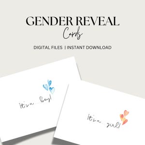 Minimalist Gender Reveal Sign | Digital Gender Reveal Announcement | Boy or Girl Sign | Instant Download PNG & PDF