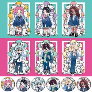 Alien Stage Mizisua Ivantill Luka hyuna Art Print and Button | ALNST merch | Mizi sua Ivan till Hyuluka