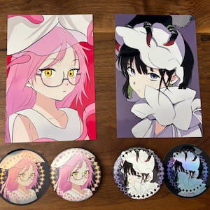 Alien Stage Mizisua Art Print Button Sticker | ALNST merch | Mizi | Sua