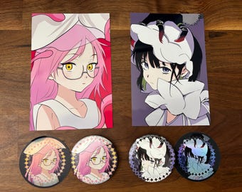 Alien Stage Mizisua Art Print Button Sticker | ALNST merch | Mizi | Sua